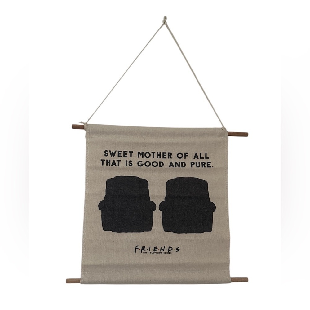 FRIENDS Black and Cream  Wall scroll